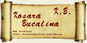 Kosara Bučalina vizit kartica